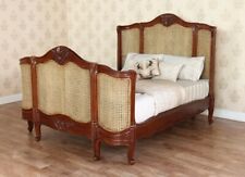 French Rattan Bed Frame | Curved Headboard & Footboard | 4'6" & 5' SALE New B003