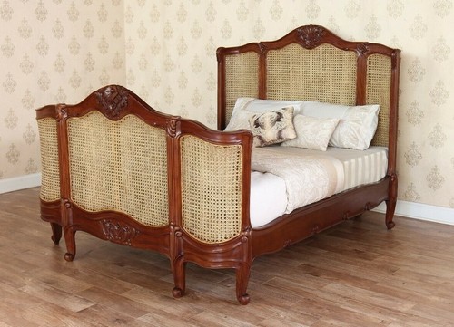 French rattan bed frame - rattan,