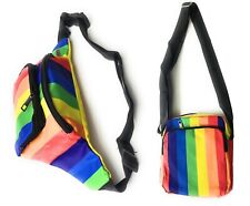Rainbow Design Water Resistant Bum Bag Waist Bag - Cross Body Travel Bags