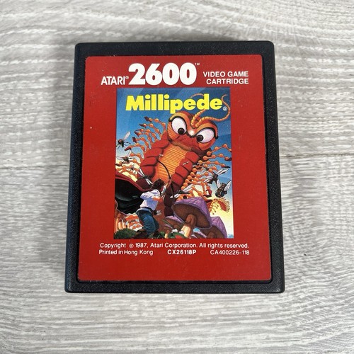 Millipede atari 2600 - red, label