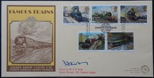 1985 Famous Trains Golden Arrow Greenberg & Porter Railway signed FDC