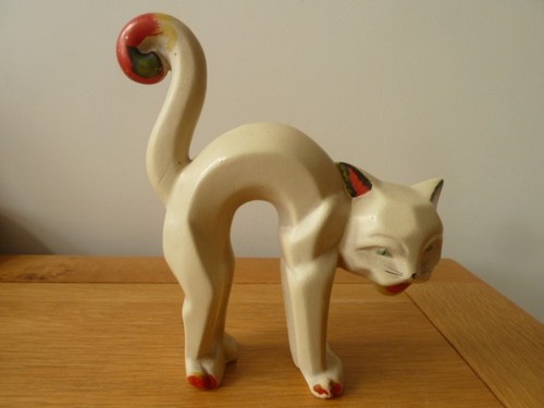 Art deco cat made england - cat, in