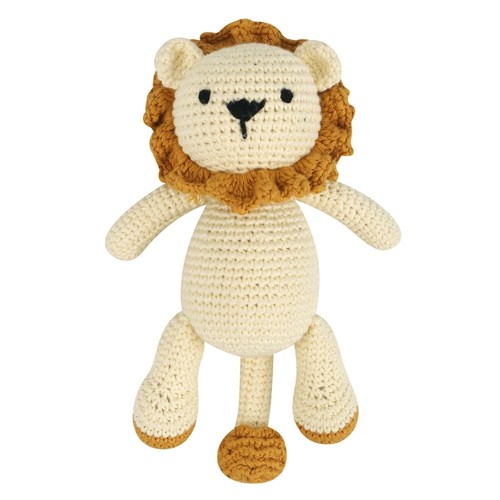 Knitted stuffed doll - stuffed, cotton
