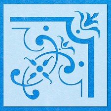 Vintage Corner Border Stencil