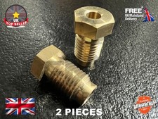 Brass Brake Pipe Fitting Union NEW 7/16" UNF x 20Tpi Male 3/16" Pipe - 2 pcs EMS