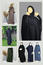 Quality simple 1/2pc Islamic Modest Long Prayer Dress Khimar Hijab Jilbab Abaya