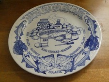 Vintage 1950s John Buck British Fish And Chips Plate Made In England in VGC