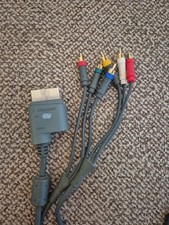 Xbox 360 AV Cable RCA Composite TV Lead with Scart Adapter Official Genuine