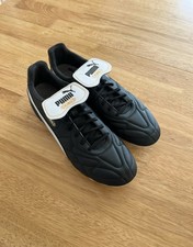 Puma King Adults Mens Football Boots Black Leather MxSG Size UK 11 Soft ground