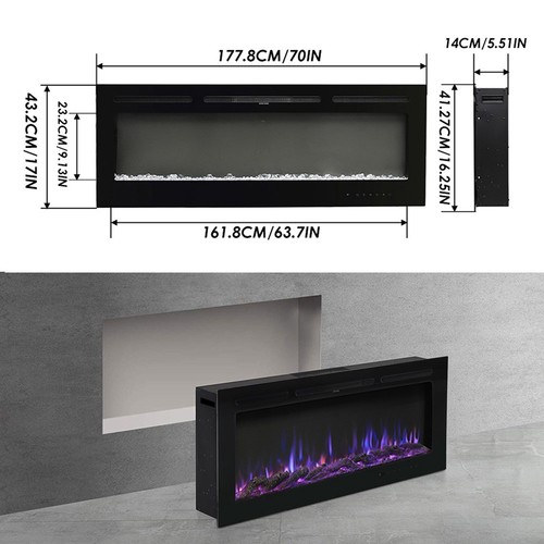 Wall media fireplace 80 - wall,
