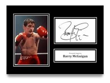 Barry McGuigan Signed A4 Photo Autograph Boxing Display Signature w/COA