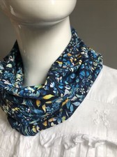 Cowl Snood Circle Scarf Liberty Lona Jersey  Fabric Headband Handmade Hair band