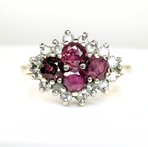 9ct gold ruby diamond - 9ct,