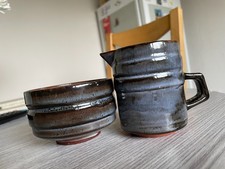 Welsh Llangollen Pottery Milk & Sugar