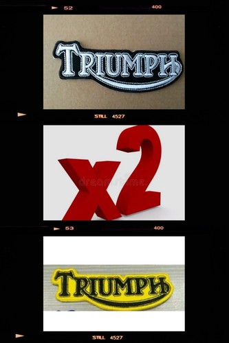 Triumph motorcycle patch set - motorcycle,