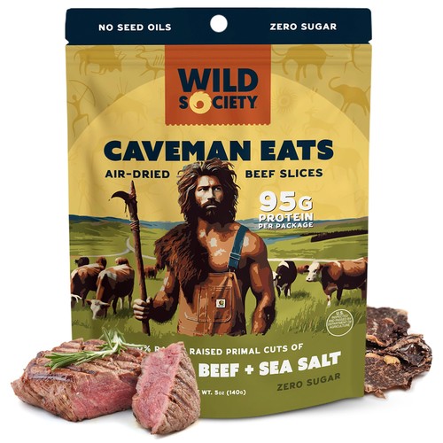 Wild society caveman eats - society,