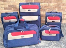 Antler Vintage Retro Blue Red Luggage Set