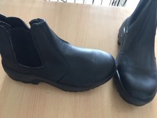 Eski Size 6 Work Shoes Steel Toe Caps Leather Effect Safety Boots Eur 40