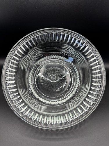 Depression glass bowl - glass, 8”
