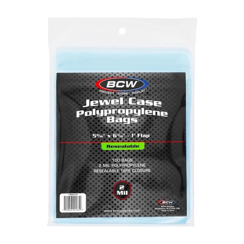 Pack 100 bcw resealable cd - pack,