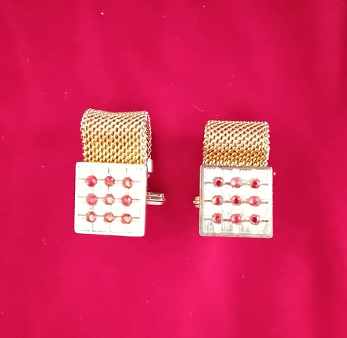 Vintage gold tone cufflinks - vintage, gold-tone