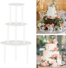 12 pcs Cake Stand Separator  Stacking Kit Tiered Cake Multi Layer Cake Rod Board