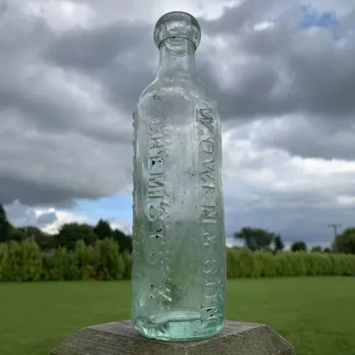 Old victorian glass bottle - old,