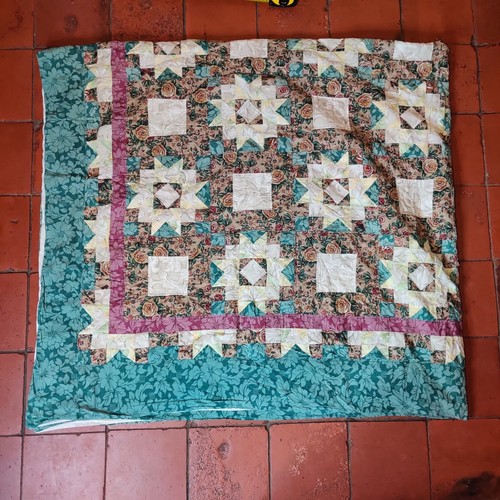 Hand stitched king size quilt - stitched,