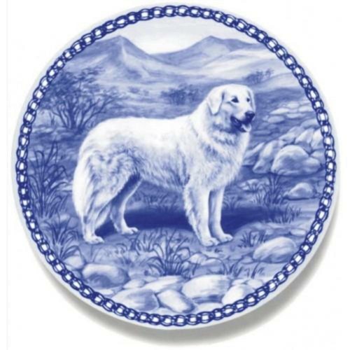 Kuvasz dog plate made - dog,