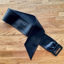 Agnes b / Italian Leather Black belt