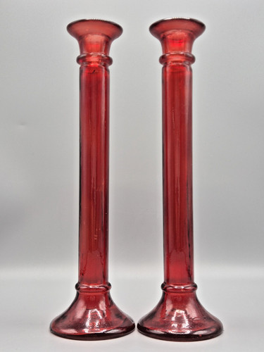 Pair vintage red glass - vintage,