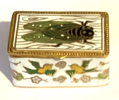 Enamelled hinged bee lid - enamelled,