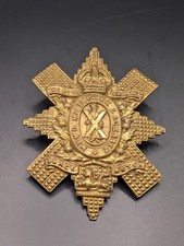 Genuine WW1 Black Watch Royal Highlanders Cap Badge. Antique Vintage Copper Lugs