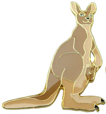 Kangaroo Pin Badge Australia Australian Animal Lovers Brooch