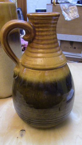 West german fat lava vase - german,