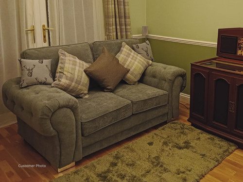 Vegas high back fabric sofa - high,
