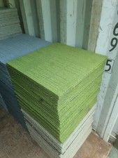 63 x INTERFACEFLOR 50X50CM LIME GREEN CARPET TILES FOR £1.20 EACH INCLUDING VAT