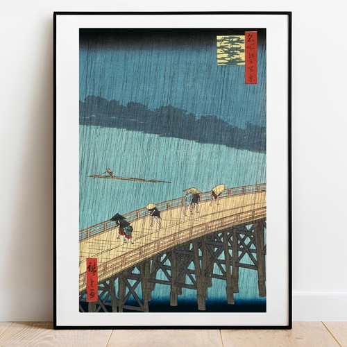 Art print hiroshige ohashi - print,