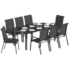 Outsunny 9 Pieces Patio Dining