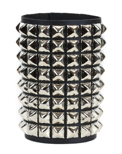 Row pyramid stud - stud, leather