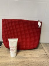 New Red Clarins Cosmetic Bag