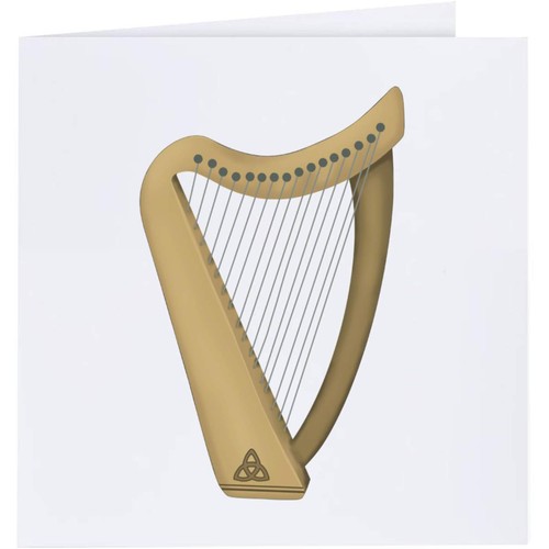 Celtic harp greeting - 'celtic, harp'