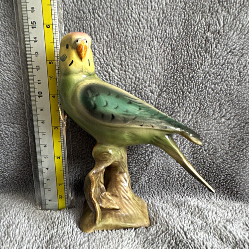 Ceramic budgerigar figurine - budgerigar,