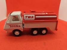 Vintage Tonka Metal & Plastic Red & White TWA Fuel Lorry