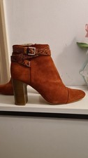 Zara Women Red Brick Suede