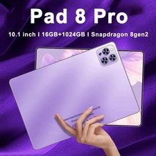 Pad 8 Pro Tablet 10.1 Inch Android 13 Global Snapdragon 8Gen2 16GB5G Dual SIM 