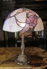 Vtg Giant Floral Tiffany Style