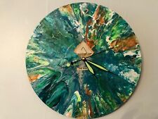 Original Acrylics Flow Art Record 12" LP Wall Clock - by ELC