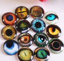 2x Animal Eyes Round Glass