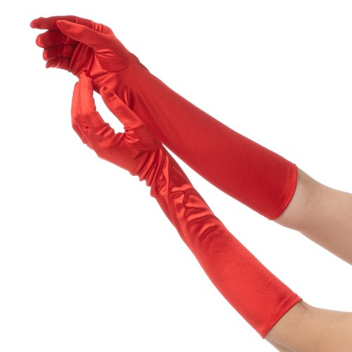 Red long gloves opera - long,